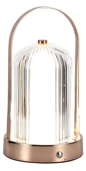 Bronzová LED stolová nabíjacia lampa 225mm 1W – LED lampičky a baterky > Stolové LED lampičky