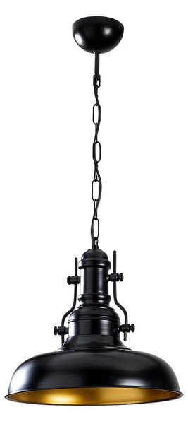 Čierne závesné svietidlo s kovovým tienidlom ø 32 cm Detroit – Opviq lights