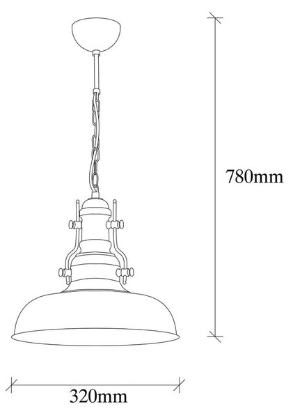 Čierne závesné svietidlo s kovovým tienidlom ø 32 cm Detroit – Opviq lights