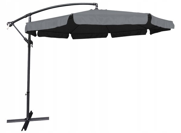 Dekorstudio Veľký záhradný slnečník Dallas- 350 cm - tmavo sivý