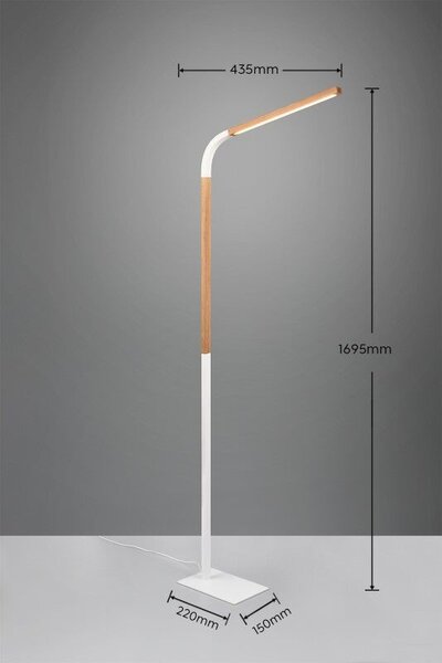 Trio T445210131 LED stojacia lampa NORRIS | 11W integrovaný LED zdroj | 1400lm | 3000K