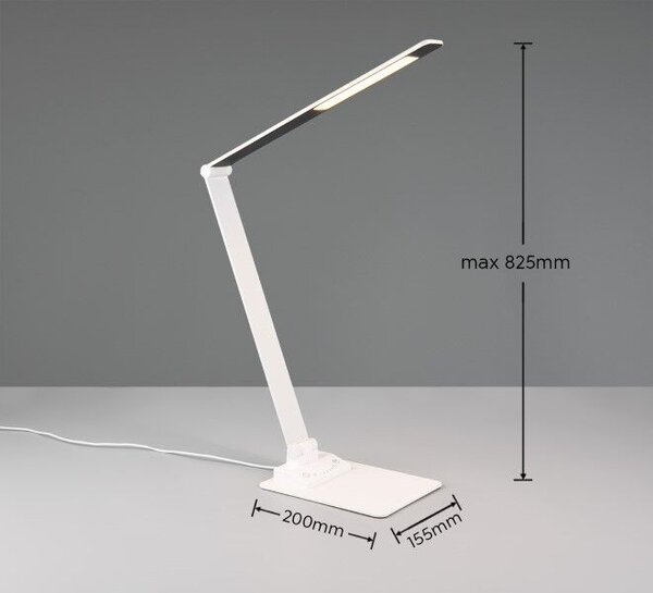Trio T545310131 LED stolná lampička TRAVIS | 6,5W integrovaný LED zdroj | 650lm | 3000+4500+6500K