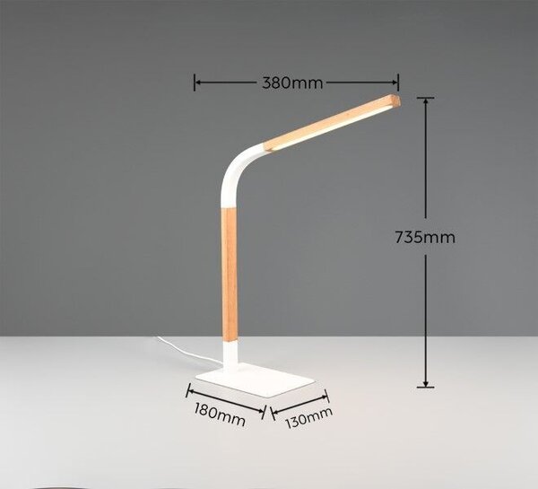 Trio T545210131 LED stolná lampička NORRIS | 7W integrovaný LED zdroj | 950lm | 3000K