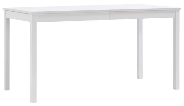 Jedálenský stôl, biely 140x70x73 cm, borovicové drevo