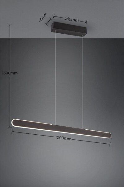 Trio T343310132 LED závesné stropné svietidlo HELIOS | 28W integrovaný LED zdroj | 3300lm | 2700-6500K
