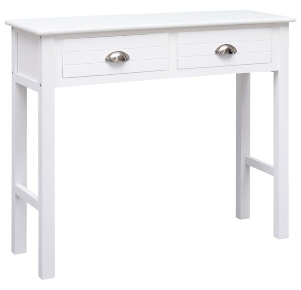 Konzolový stolík biely 90x30x77 cm drevený
