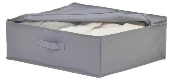 Goodhome Textilný úložný box na oblečenie a posteľnú bielizeň, CASTEL 44x55x19, sivý