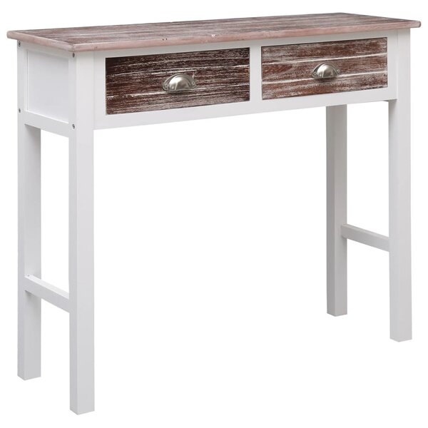 Konzolový stolík hnedý 90x30x77 cm drevený