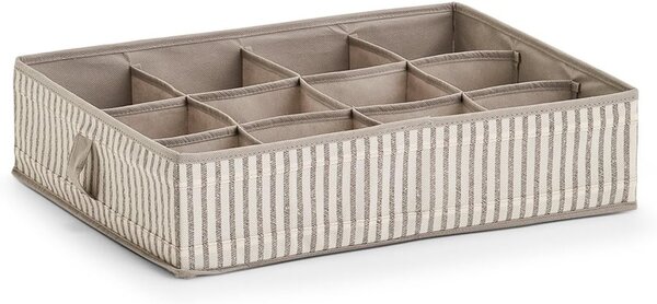 Zeller Present Organizér na spodnú bielizeň, 12 priehradiek 44x34x11, prúžok