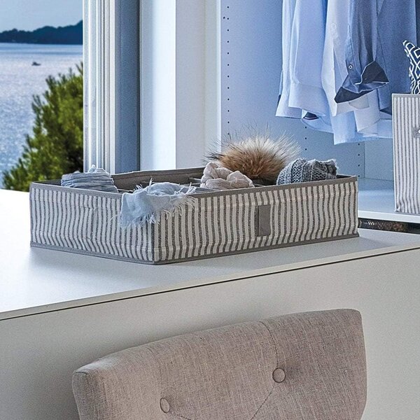 Zeller Present Organizér na spodnú bielizeň, 12 priehradiek 44x34x11, prúžok
