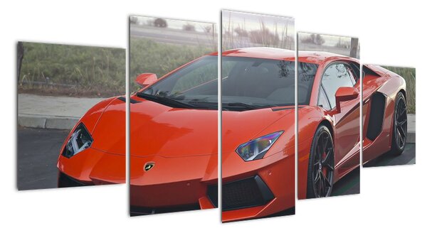 Obraz červeného Lamborghini (Obraz 150x70cm)