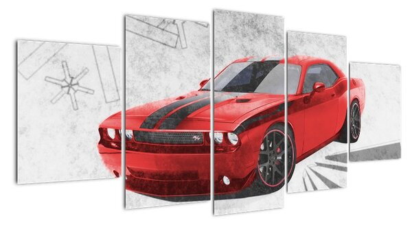 Dodge Challenger - obraz autá (Obraz 150x70cm)