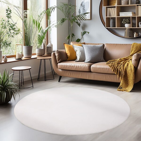 Krémový prateľný okrúhly koberec ø 160 cm Sky – Ayyildiz Carpets