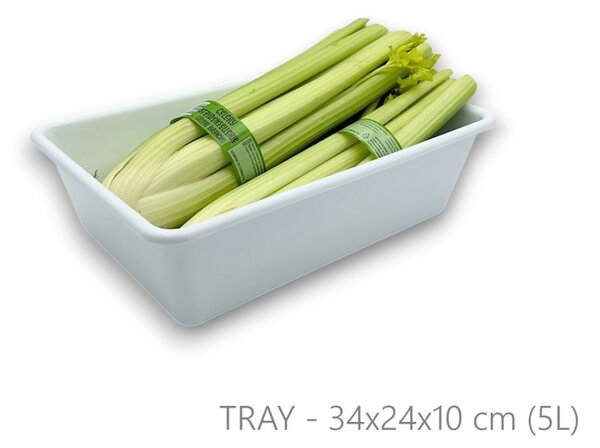 Usporadejto.cz Organizér, úložný box do špajze, zásuviek TRAY – 34 x 24 x 10 cm, biela