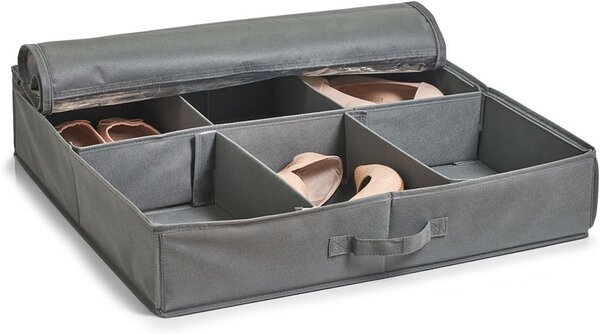 Zeller Present Organizér na topánky, uloží 6 párov topánok – 60 x 60 x 13, sivý NON-W