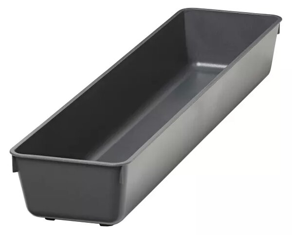 Goodhome Organizér do zásuvky, do kuchyne, príborník - NITAKI sivý plast 10 x 43 cm