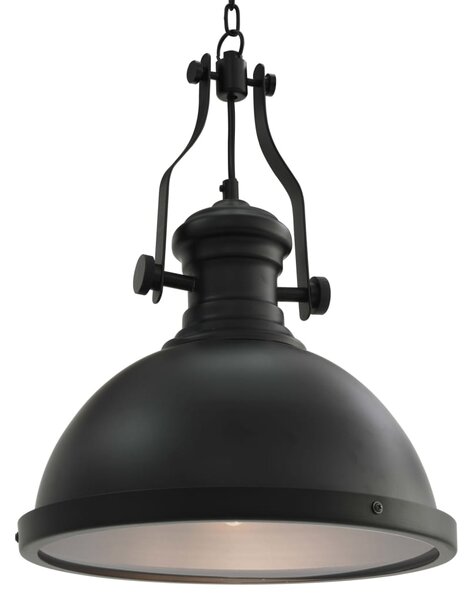 Stropná lampa čierna okrúhla E27