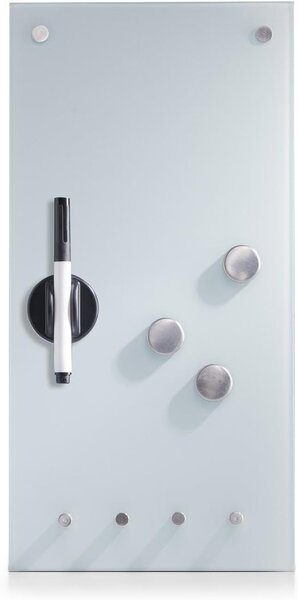 Magnetická popisovacia tabuľa Zeller 11610 / 20 x 40 x 4 cm / sklo / biela