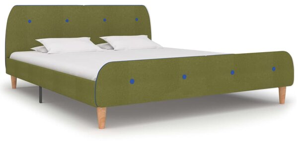 Rám postele zelený 160x200 cm látkový