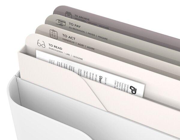 Rotho Organizér na dokumenty a prichádzajúcu poštu, myPAPER ORGANIZÉR - biely