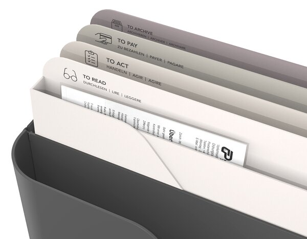 Rotho Organizér na dokumenty a prichádzajúcu poštu, myPAPER ORGANIZÉR – čierny
