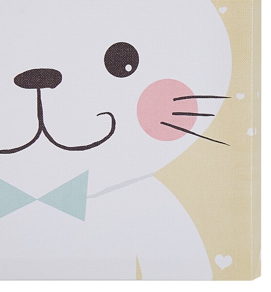 Sada 4 obrazov na plátne viacfarebná nylon MDF 30 x 30 cm štvorcový tvar motív zvierat moderný štýl detská izba