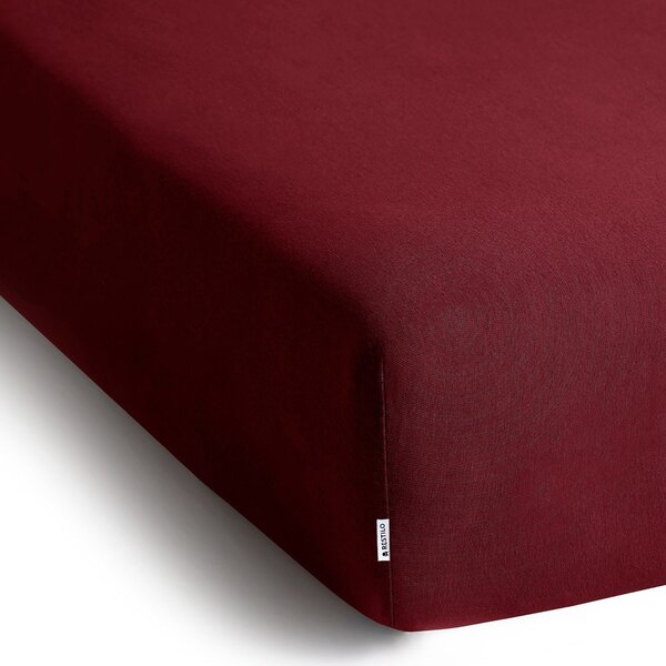 Vínová napínacia plachta jersey 180x200 cm Amber – Restilo