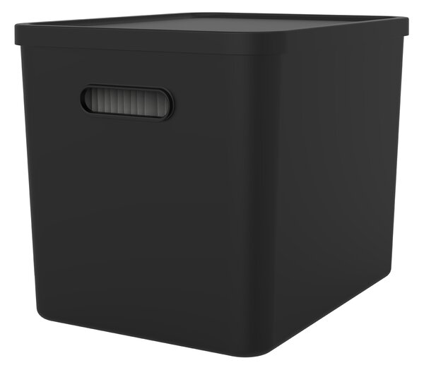 Rotho Úložný box na dokumenty na archiváciu + 10 závesných zakladačov, myPAPER BOX – čierny
