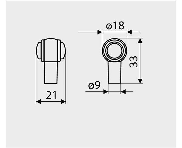 Gamet RUSTIK chróm lesklý 18 mm