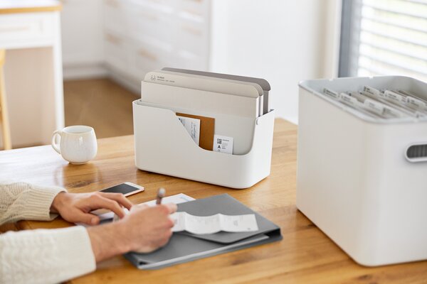 Rotho Súprava – Organizér na poštu + Archivačný box - myPAPER biela