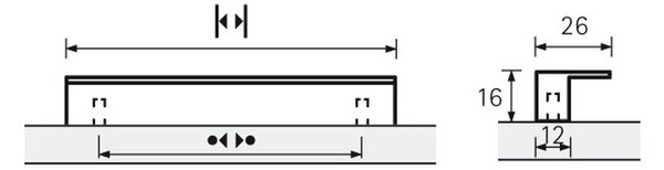 Hettich TRANI hliník 32 mm