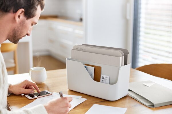 Rotho Súprava – Organizér na poštu + Archivačný box - myPAPER biela
