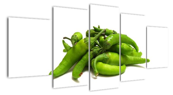 Zelené papričky - obraz (Obraz 150x70cm)