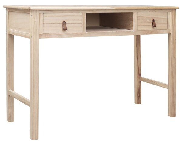 Písací stôl prírodnej farby 110x45x76 cm drevený