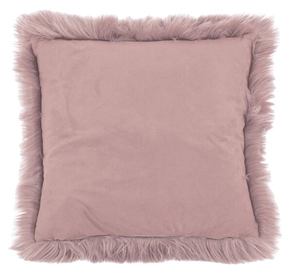 Ružový vankúš Tiseco Home Studio Sheepskin, 45 × 45 cm