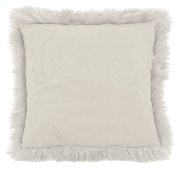 Biely vankúš Tiseco Home Studio Sheepskin, 45 × 45 cm