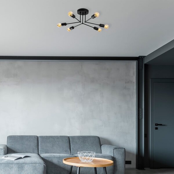 Čierne stropné svietidlo Sparrow – Opviq lights