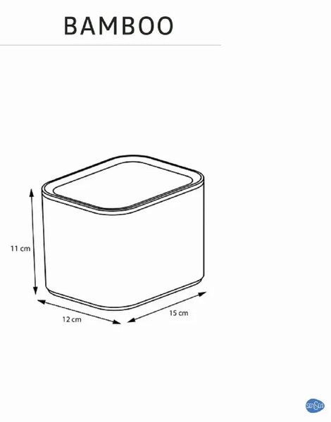 Goodhome Kozmetický organizér s bambusovými priehradkami a vekom, SENBOO 15x12x11
