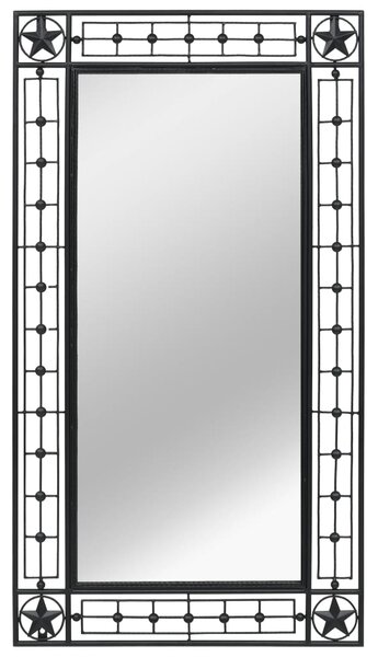 Nástenné zrkadlo obdĺžnikové čierne 60x110 cm