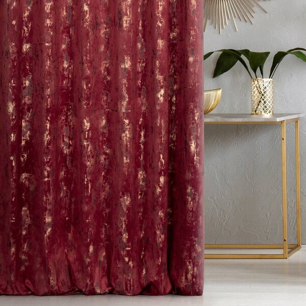 Metráž Velvet SAVIA GOLD š.280cm - Bordová
