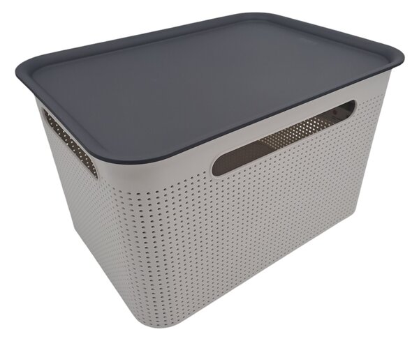 Rotho Úložný box s rúčkami BRISEN 16 l, 36 x 26,2 x 21 cm, biely