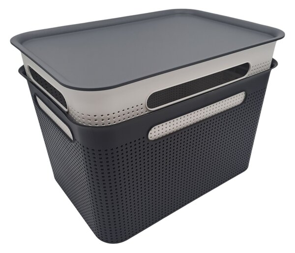Rotho Úložný box s rúčkami BRISEN 16 l, 36 x 26,2 x 21 cm, biely