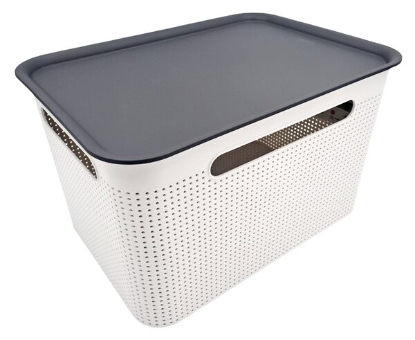 Rotho Úložný box s rúčkami BRISEN 16 l, 36 x 26,2 x 21 cm, biely