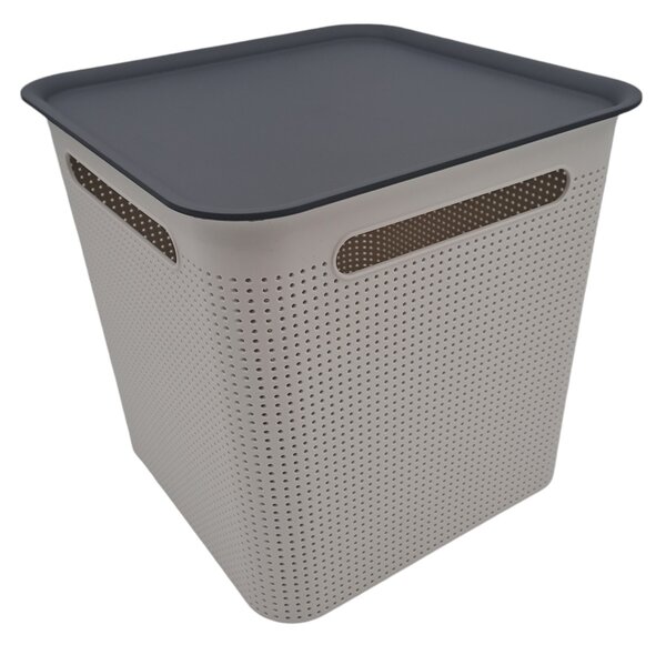 Rotho Úložný box s rúčkami BRISEN 18l, 29x29x29 cm, biely