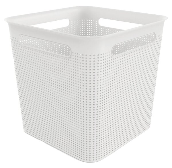 Rotho Úložný box s rúčkami BRISEN 18l, 29x29x29 cm, biely