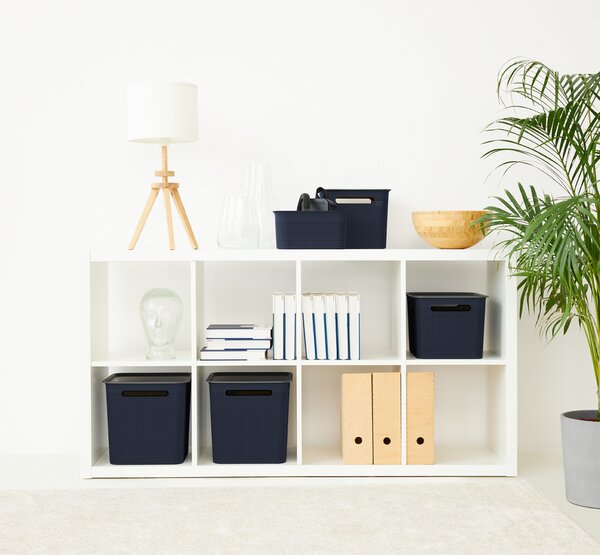Rotho Úložný box s rúčkami BRISEN 16l, 36x26,2x21cm, čierny