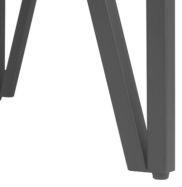 Konferenčný stolík imitácia betónu čierne kovové nohy 100 x 60 cm obdĺžnikový moderný industriálny štýl