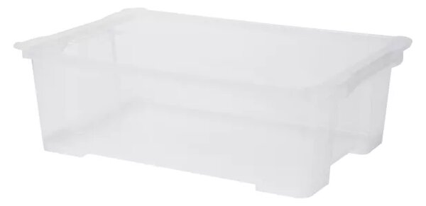 Rotho Univerzálny úložný box, krabica s vekom, EVO, transparent - 58x39x19, 30l