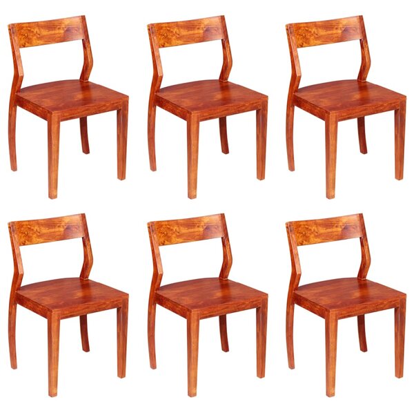 Jedálenské stoličky 6 ks sheeshamové a akáciové drevo