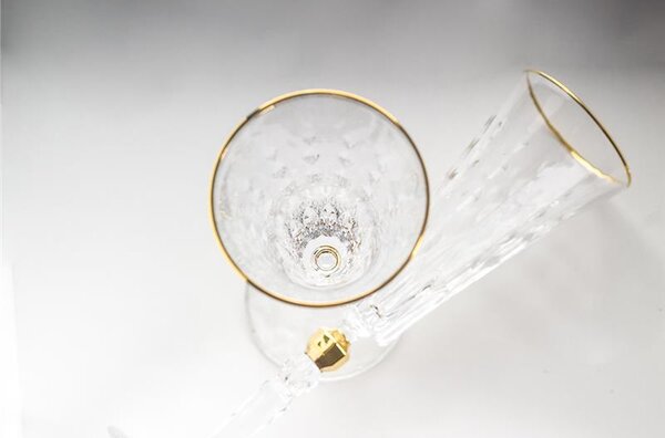 BOHEMIA PRESTIGE CONTE GOLD POHÁR NA ŠAMPANSKÉ 170ML SADA 6 KS